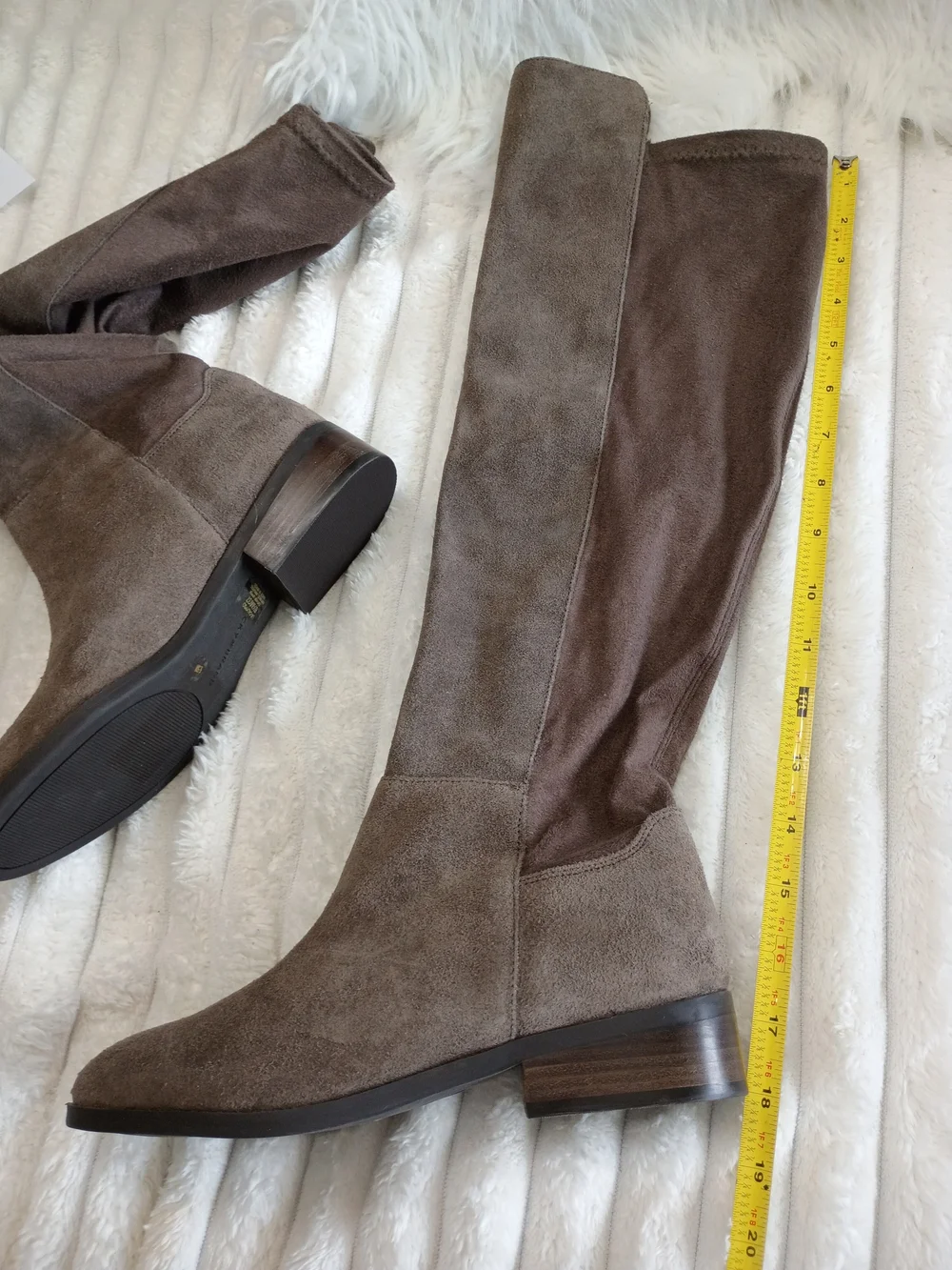 Lucky Brand Calypso Women’s Over-the-Knee Suede Boots in Taupe Suede
